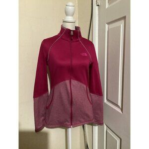 The North Face Womens Full Zip Jacket Fuchsia Pink Heathered Fleece Size S